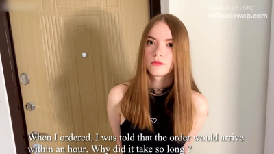 Anya Taylor-Joy as the Courier Girl Apologized for the Long Delivery